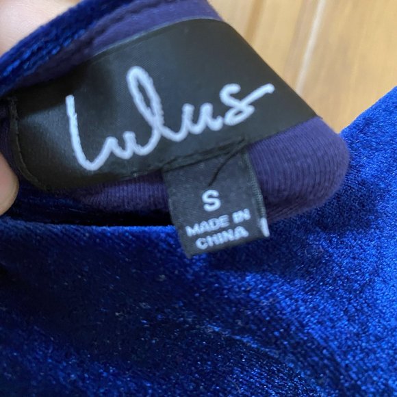 Lulu's Avion Royal Blue Velvet Bodycon Mini Dress - Picture 4 of 5